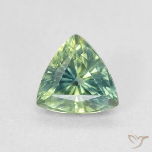 0.79ct Natural Light Green Sapphire, Trillion, 5.6x5.4 mm