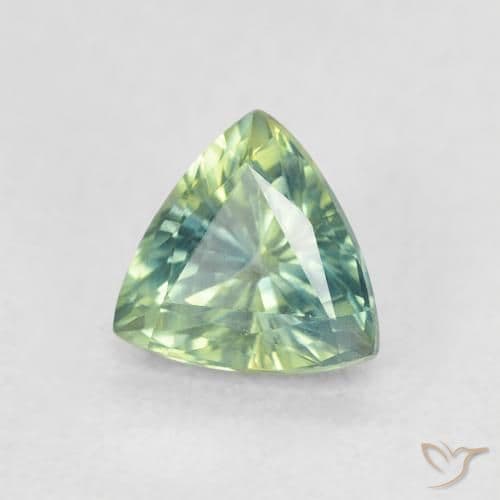 0.79ct Natural Light Green Sapphire, Trillion, 5.6x5.4 mm
