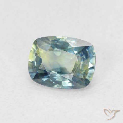 0.64ct Natural Teal Sapphire, Cushion Cut, 5.6x4.4 mm