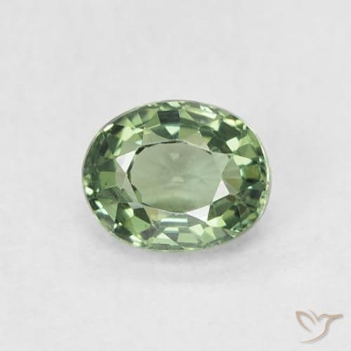 0.62ct Natural Deep Green Sapphire, Oval Cut, 5.3x4.3 mm