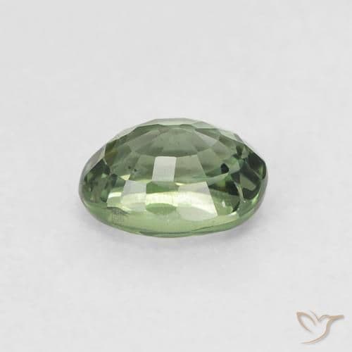 0.62ct Natural Deep Green Sapphire, Oval Cut, 5.3x4.3 mm