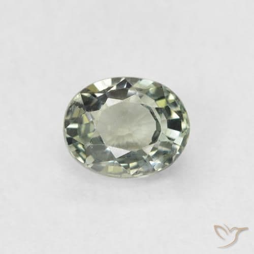 0.56ct Natural Medium Green Sapphire, Oval Cut, 4.9x4 mm