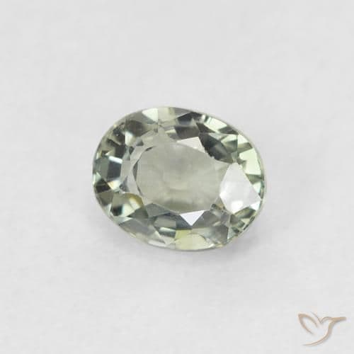 0.56ct Natural Medium Green Sapphire, Oval Cut, 4.9x4 mm