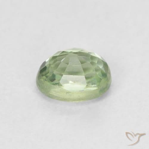 0.60ct Natural Very Light Green Sapphire, Oval Cut, 5x4 mm