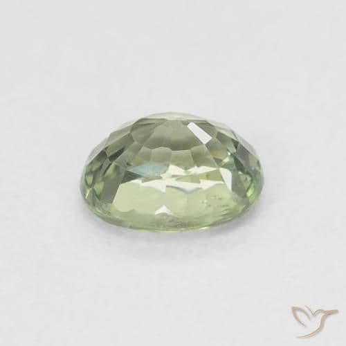 0.60ct Natural Sage Green Sapphire, Oval Cut, 5.2x4.3 mm