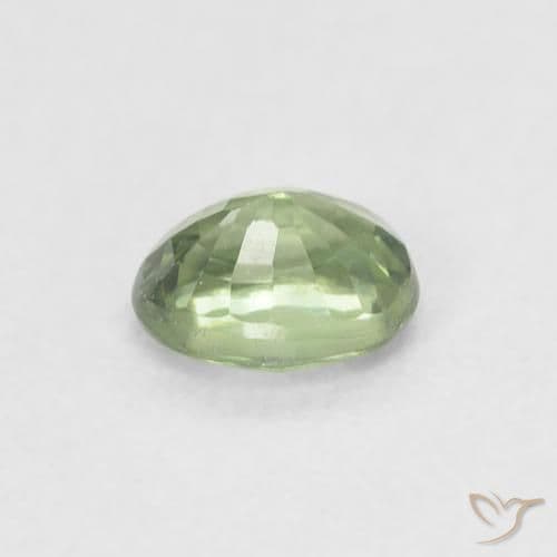 0.55ct Natural Sage Green Sapphire, Oval Cut, 5.1x4.1 mm