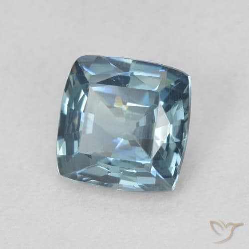 0.72ct Natural Teal Sapphire, Cushion Cut, 5x5 mm