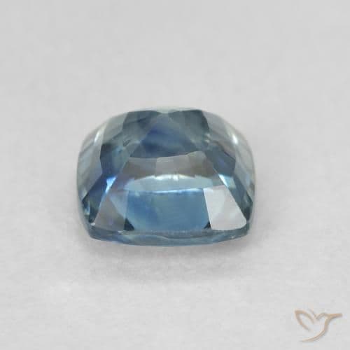 0.80ct Natural Teal Sapphire, Cushion Cut, 5x4.9 mm