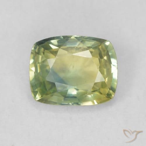0.73ct Light Forest Green Sapphire, Cushion Cut, 5.7x4.6 mm