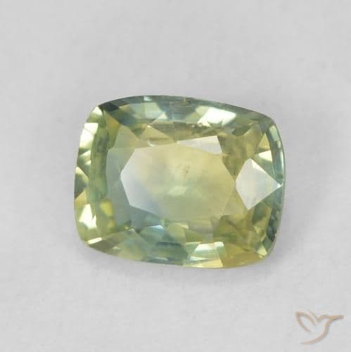 0.73ct Light Forest Green Sapphire, Cushion Cut, 5.7x4.6 mm