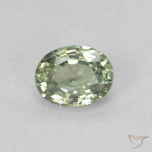 0.54ct Natural Forest Green Sapphire, Oval Cut, 5x3.9 mm