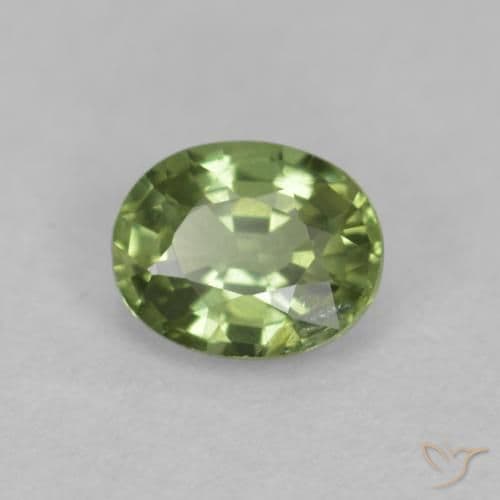 0.43ct Natural Olive Green Sapphire, Oval Cut, 4.9x4 mm