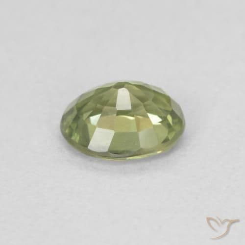 0.47ct Natural Medium Green Sapphire, Oval Cut, 5x4.1 mm