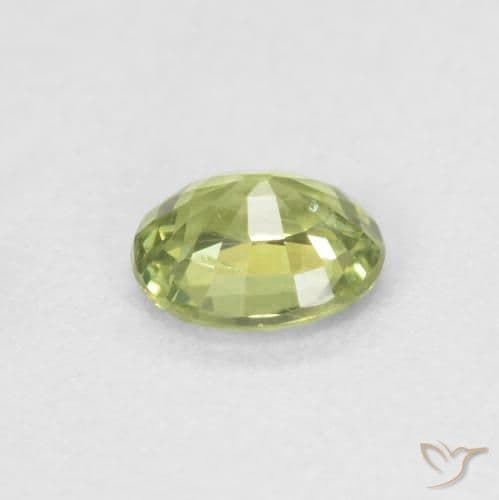 0.43ct Natural Medium Green Sapphire, Oval Cut, 4.8x4.1 mm