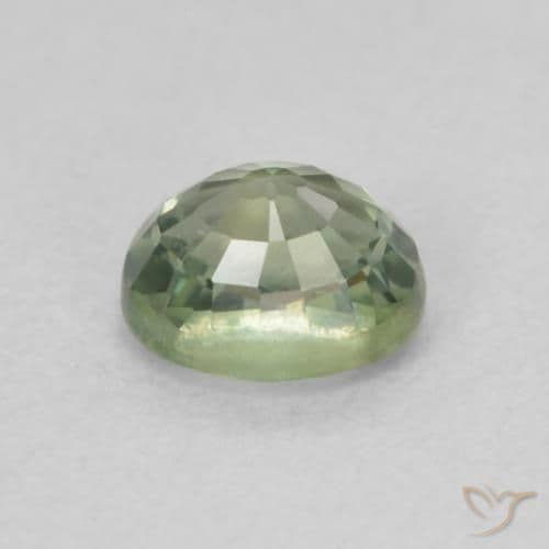 0.69ct Natural Light Green Sapphire, Oval Cut, 5.2x4.2 mm