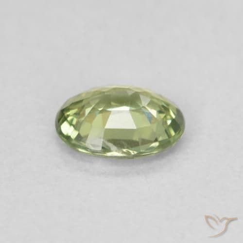 0.40ct Natural Medium Green Sapphire, Oval Cut, 5x4.2 mm