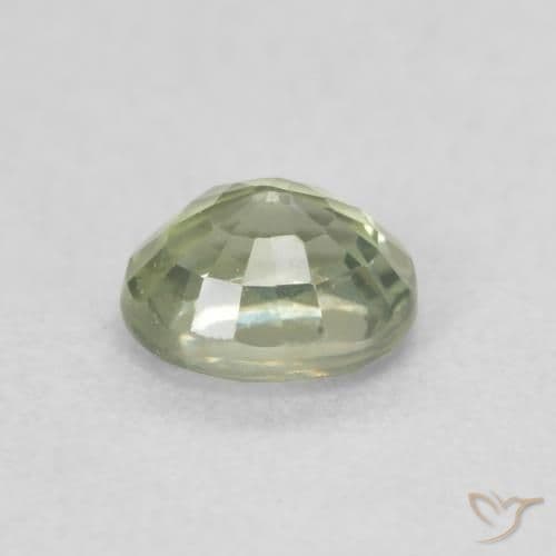 0.58ct Natural Earthy Green Sapphire, Oval Cut, 4.9x4.3 mm