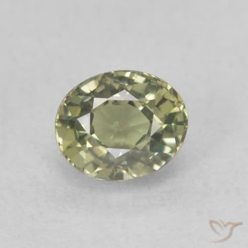 0.70ct Natural Light Green Sapphire, Oval Cut, 5.1x4.2 mm