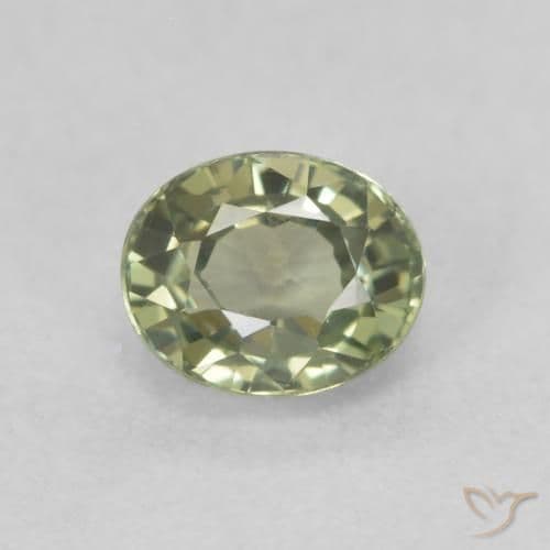 0.67ct Warm Forest Green Sapphire, Oval Cut, 5.1x4.1 mm