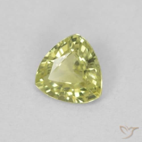 0.37ct Natural Olive Green Sapphire, Trillion, 4.6x4.6 mm