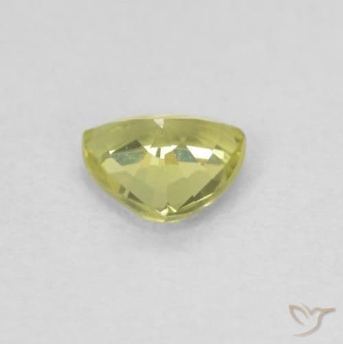 0.37ct Natural Olive Green Sapphire, Trillion, 4.6x4.6 mm