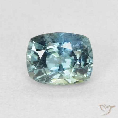 0.81ct Natural Teal Sapphire, Cushion Cut, 5.6x4.4 mm
