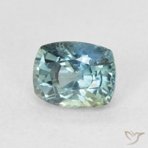 0.81ct Natural Teal Sapphire, Cushion Cut, 5.6x4.4 mm