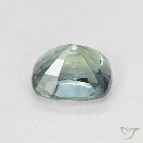 0.81ct Natural Teal Sapphire, Cushion Cut, 5.6x4.4 mm