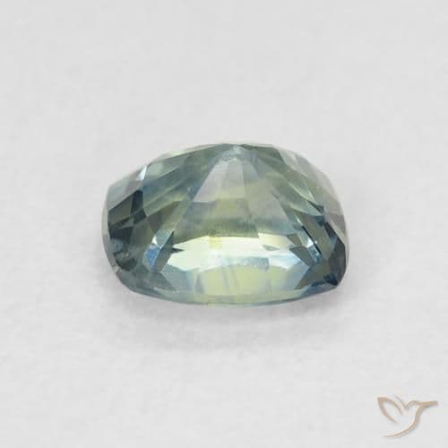 0.72ct Natural Teal Sapphire, Cushion Cut, 5.4x4.3 mm