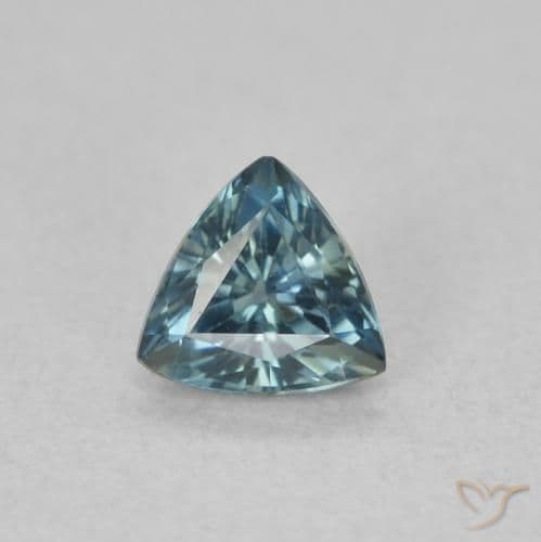 0.54ct Natural Teal Sapphire, Trillion, 4.9x4.7 mm