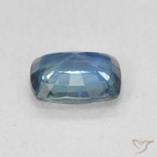 0.92ct Natural Teal Sapphire, Cushion Cut, 6.2x5.1 mm