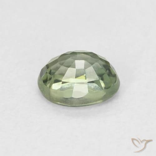 0.62ct Natural Grayish Green Sapphire, Oval Cut, 5.2x4.1 mm