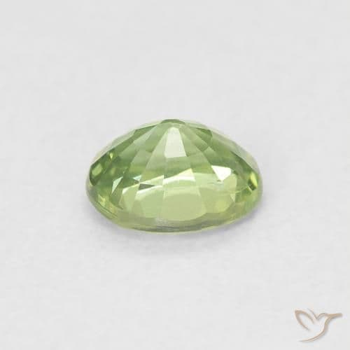 0.48ct Natural Medium Green Sapphire, Oval Cut, 5x3.9 mm