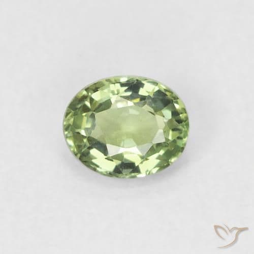 0.45ct Natural Medium Green Sapphire, Oval Cut, 4.9x4 mm