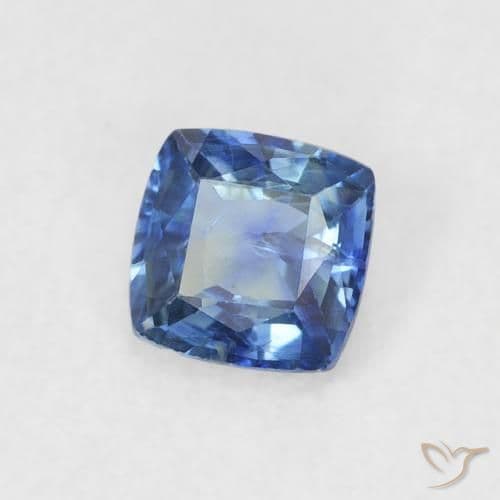 0.55ct Natural Navy Blue Sapphire, Cushion Cut, 4.6x4.6 mm