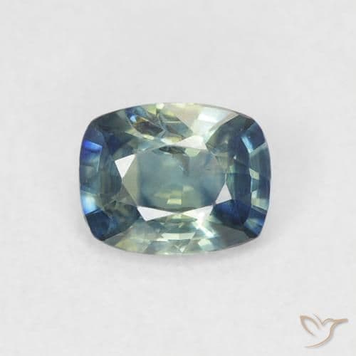 0.59ct Natural Teal Sapphire, Cushion Cut, 5.6x4.4 mm