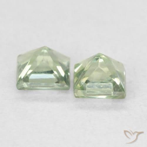0.45ct Natural Pale Green Sapphire, Square, 3.1x3.1 mm