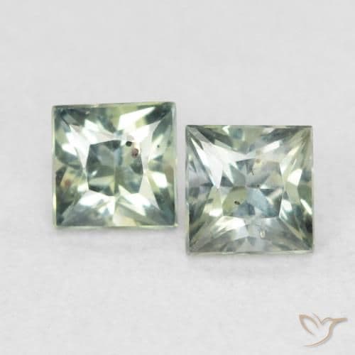 0.44ct Natural Greenish Grey Sapphire, Square, 3x3 mm