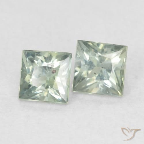 0.44ct Natural Greenish Grey Sapphire, Square, 3x3 mm