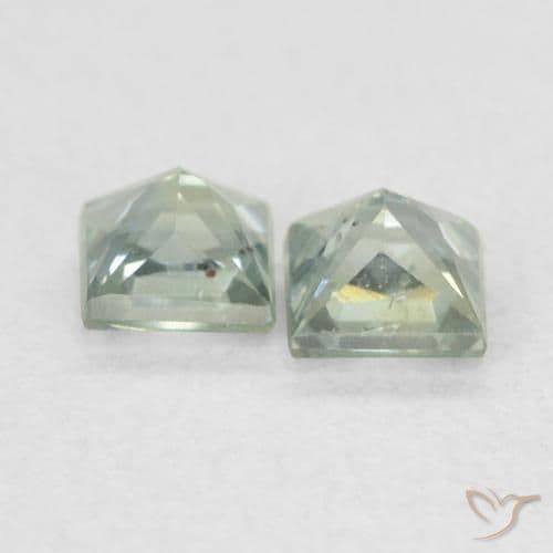 0.44ct Natural Greenish Grey Sapphire, Square, 3x3 mm