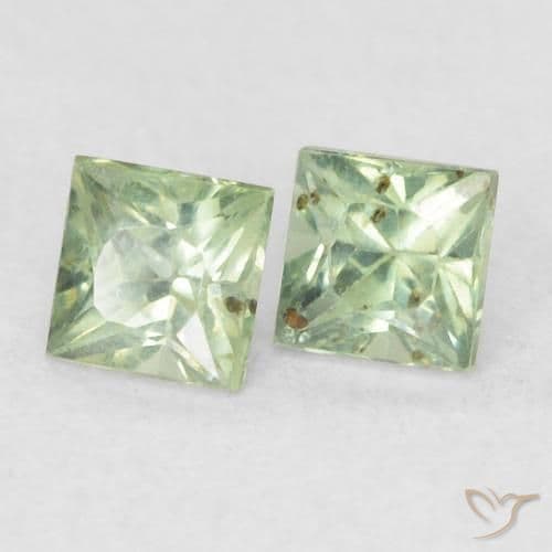 0.47ct Natural Medium Green Sapphire, Square, 3.1x3 mm