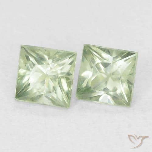 0.43ct Very Light Sage Green Sapphire, Square, 3.1x3 mm