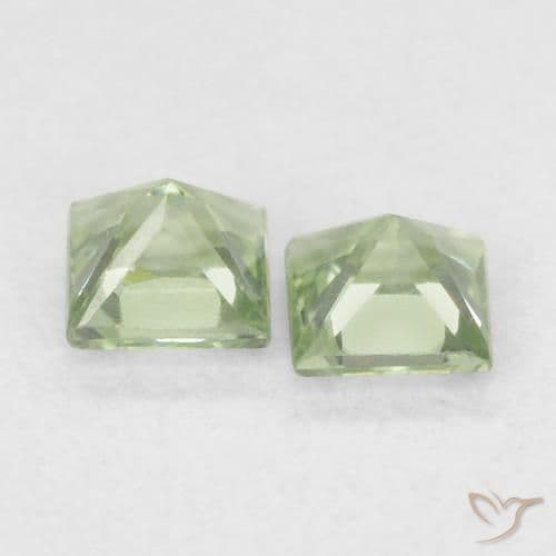 0.43ct Very Light Sage Green Sapphire, Square, 3.1x3 mm