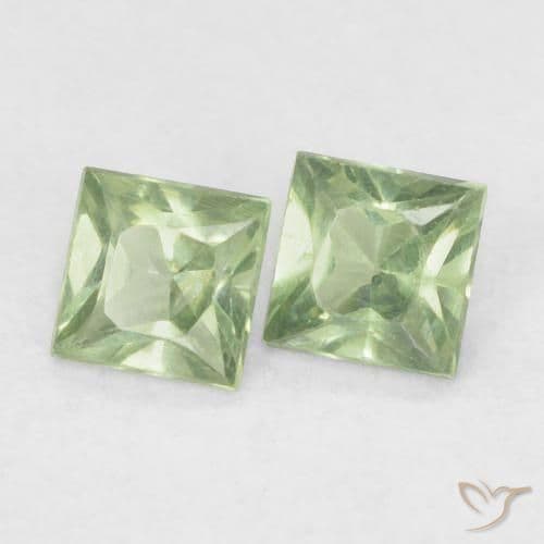 0.35ct Natural Forest Green Sapphire, Square, 3x3 mm
