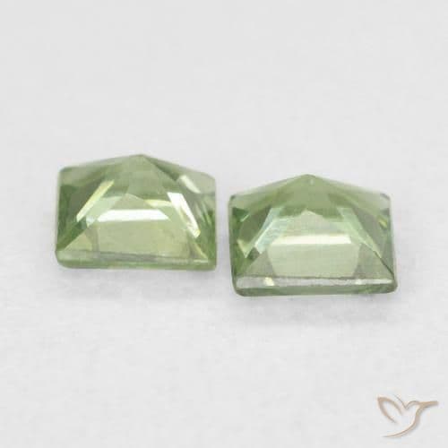 0.35ct Natural Forest Green Sapphire, Square, 3x3 mm