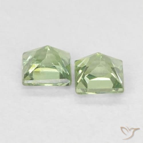 0.44ct Natural Light Sage Green Sapphire, Square, 3.1x3 mm