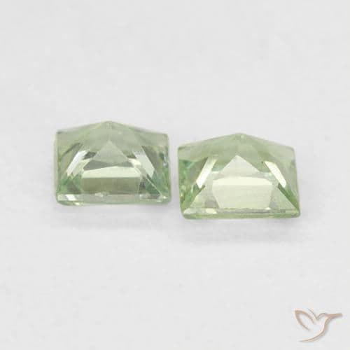 0.36ct Natural Light Sage Green Sapphire, Square, 3x3 mm