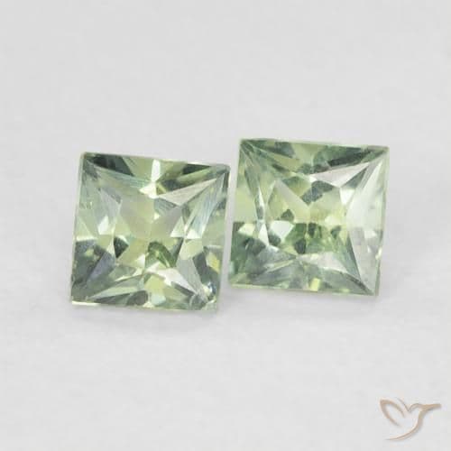 0.39ct Natural Light Forest Green Sapphire, Square, 3x3 mm