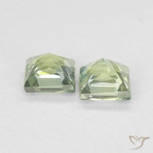 0.39ct Natural Light Forest Green Sapphire, Square, 3x3 mm