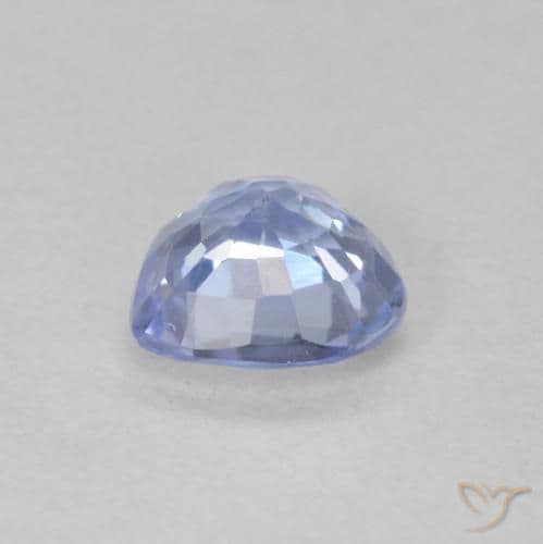 0.60ct Natural Pastel Blue Sapphire, Heart Shape, 5.2x5.1 mm